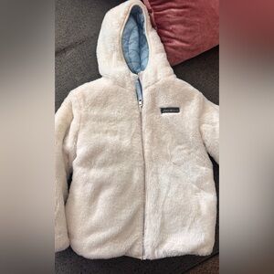 Eddie Bauer XS girls reversible down jacket
